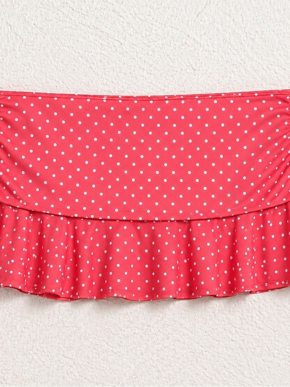 Lands’ End Coral Polka Dot Tankini Top & Swim Skirt Bottom Set Size 14 NWT - Picture 6 of 14